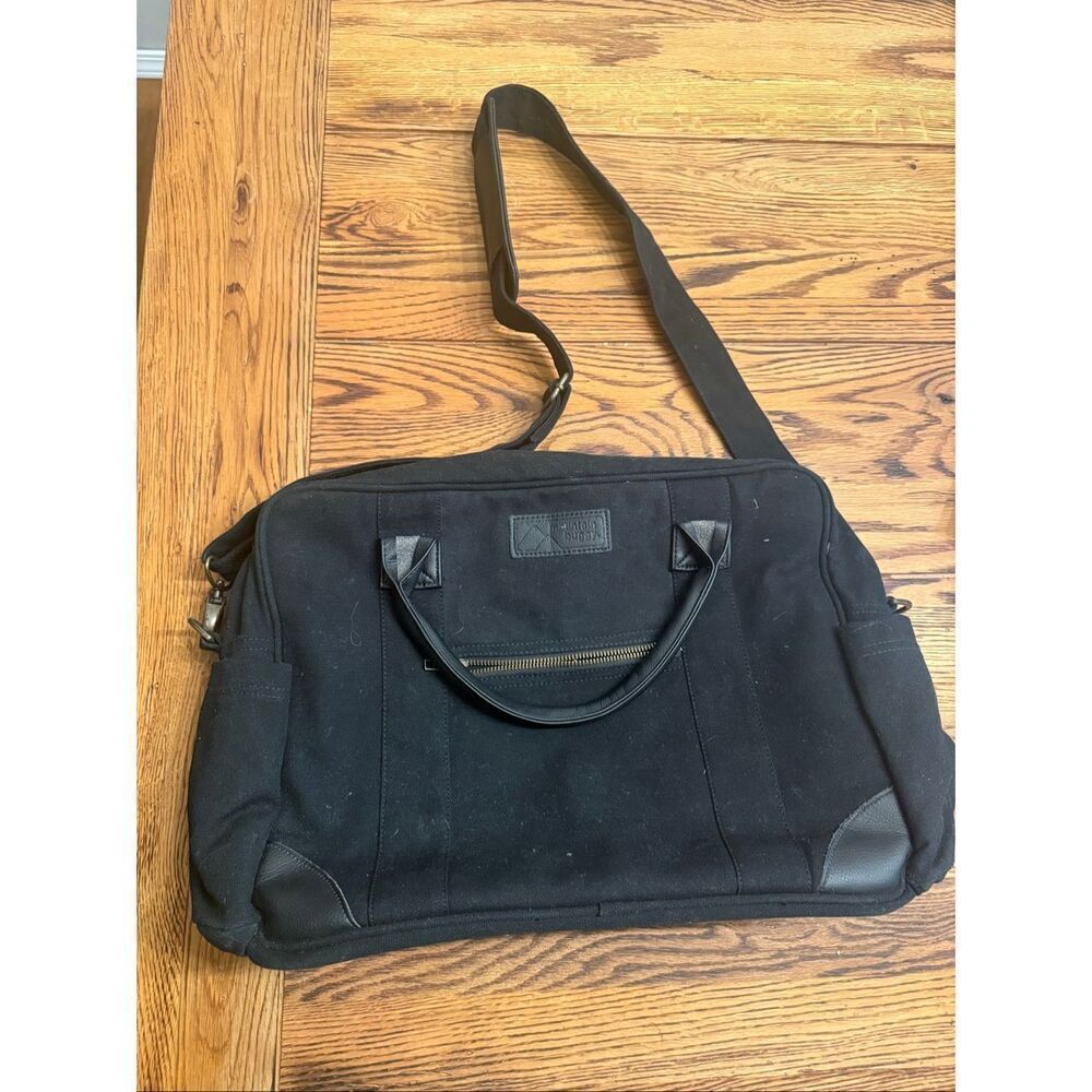 Mountain‎ Buggy Black Cotton and Leather Satchel Bag